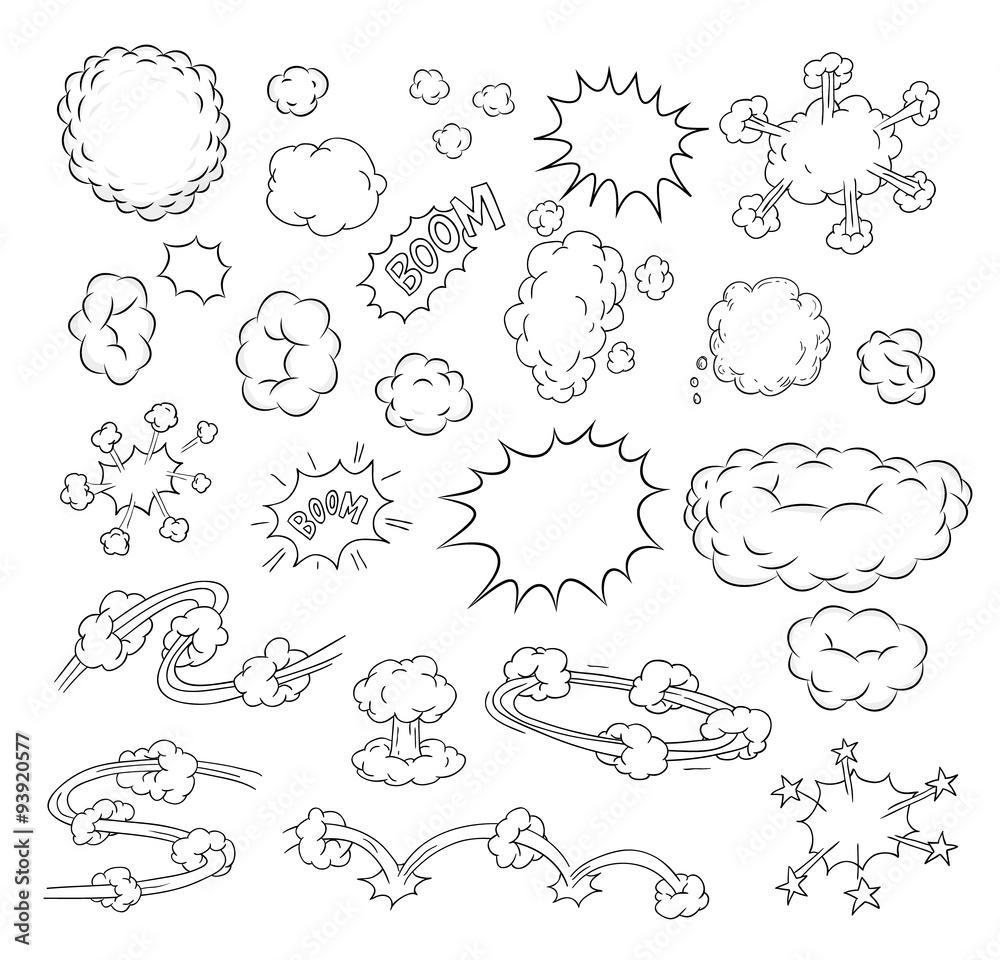collection of comic icons. Vector illustration collection of comic icons. Vector illustration