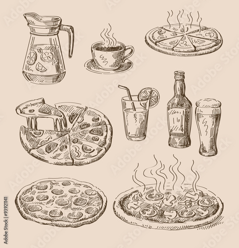 hand drawn food sketch