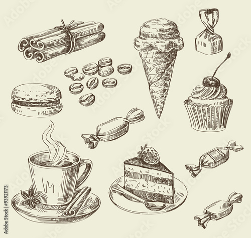 hand drawn food sketch
