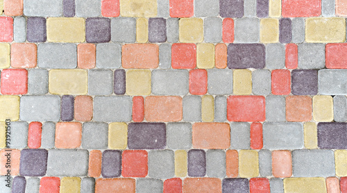 Colored paving stone texture.