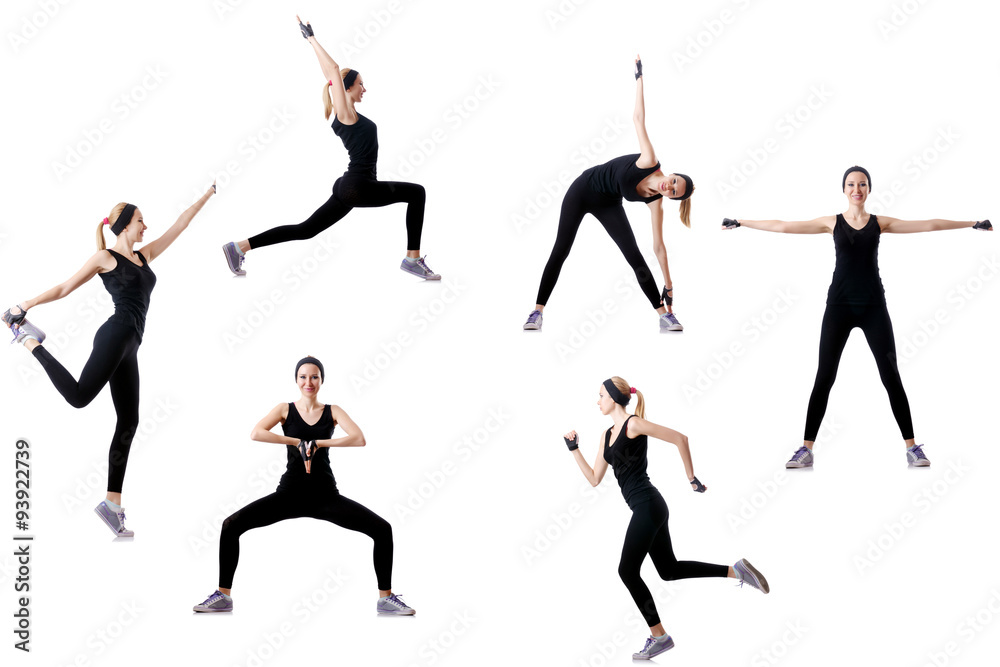 Concept of healthy lifestyle in set Concept of healthy lifestyle in set