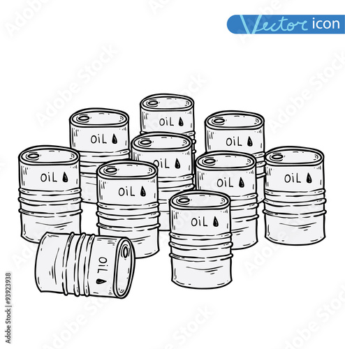 icon barrels of oil. Vector