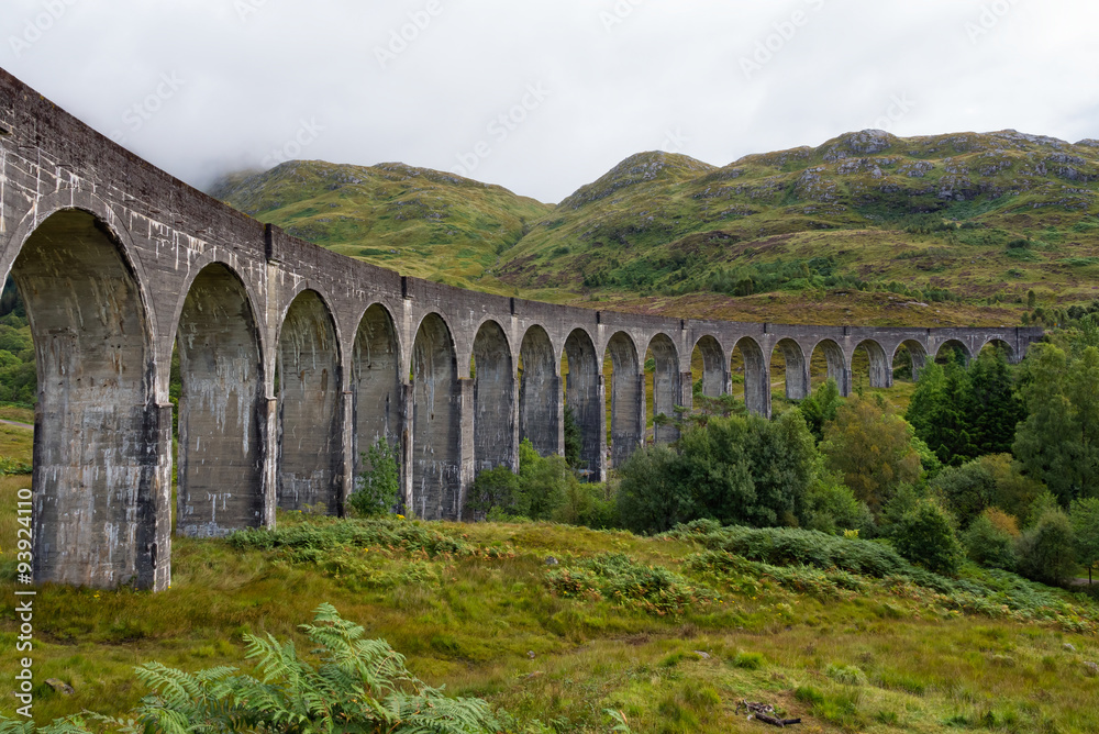 Gleanfinnan viaduct in the Highlands of Scotland