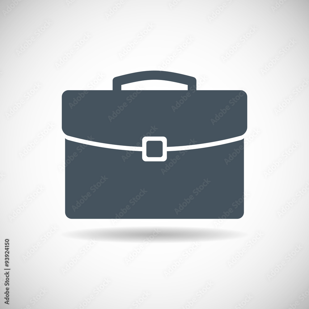 briefcase icon on the gray background. stock vector illustration briefcase icon on the gray background. stock vector illustration