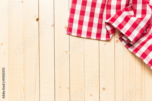 Red checkered tablecloth