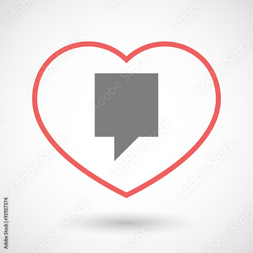 Line heart icon with a tooltip