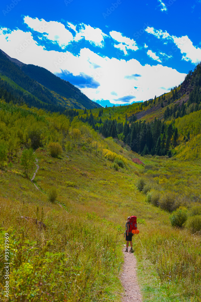 Hiker Backpacker Colorado Fall