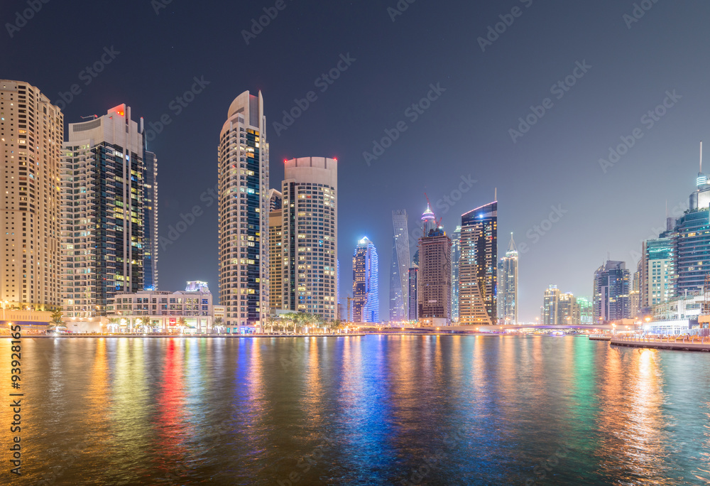 Dubai - JANUARY 10, 2015: Marina district on January 10 in UAE Dubai - JANUARY 10, 2015: Marina district on January 10 in UAE
