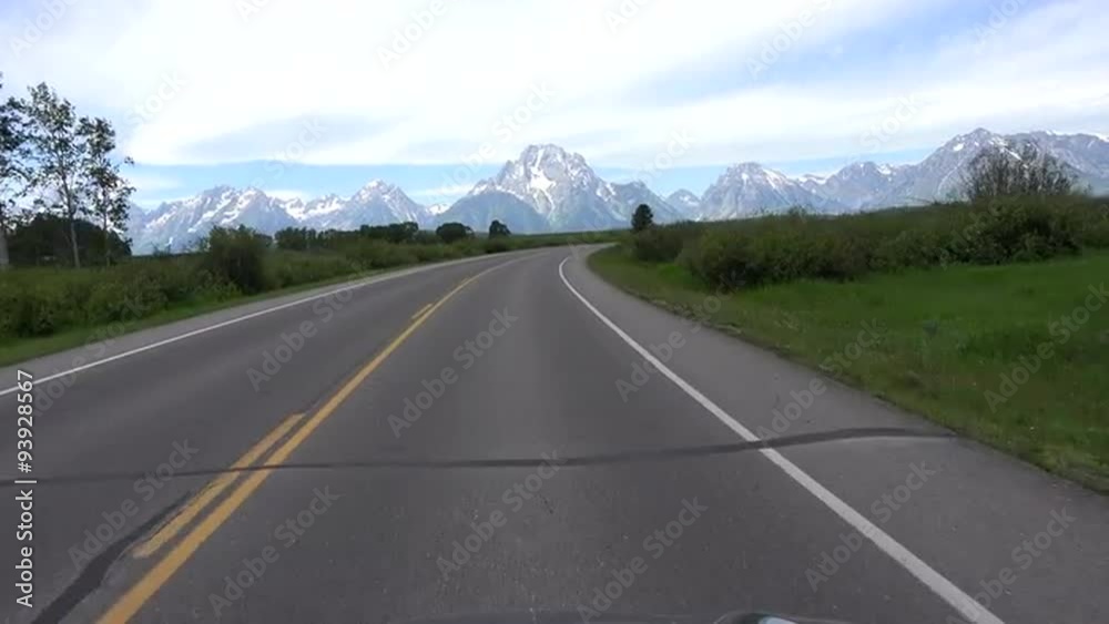 Driving POV Grand Teton Mountains Wyoming 4K Driving POV Grand Teton Mountains Wyoming 4K