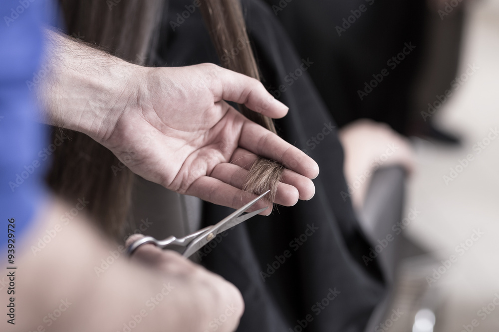 Fototapeta premium Woman's split ends