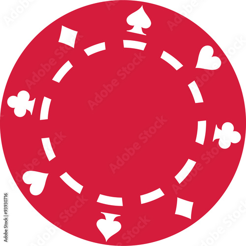 Red Poker gambling chip