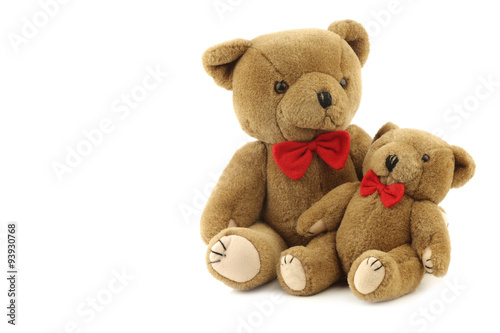 toy teddy bears isolated on white background
