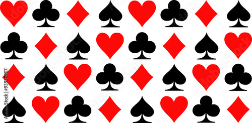 Pattern with poker signs