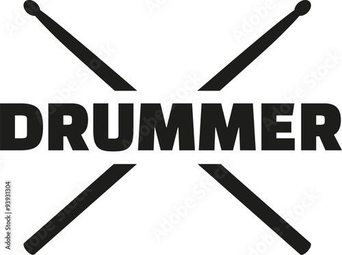 Drum sticks with word drummer