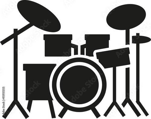 Drum kit icon Fototapeta