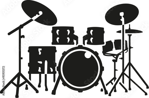 Detailed drum set