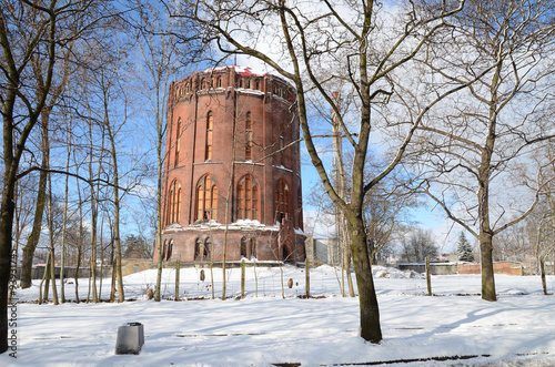  Old water tower in winter (Gliwice, Poland)