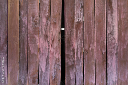 Texture of old wooden folding doors