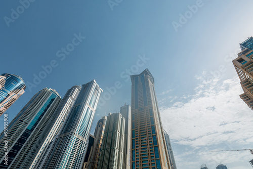 Dubai - AUGUST 9, 2014: Dubai Marina district on August 9 in UAE