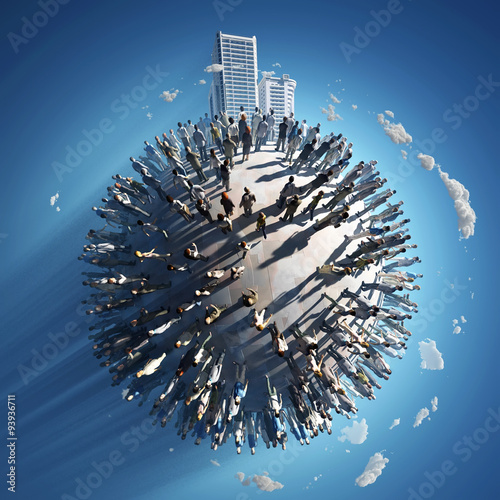 Obraz na plátně population of a small planet