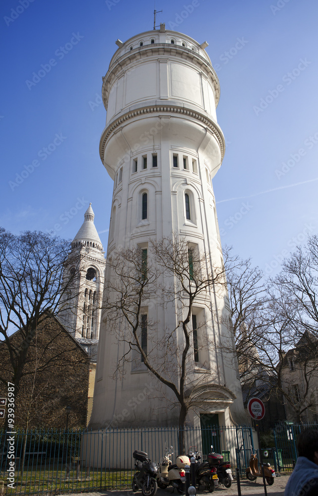 Montmartre water tower, Paris, France..