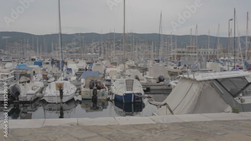 Boat in the Trieste Pier, Italy photo