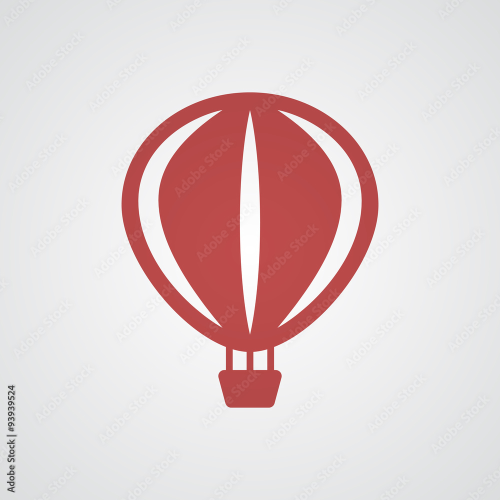 Naklejka premium Flat red Air Balloon icon