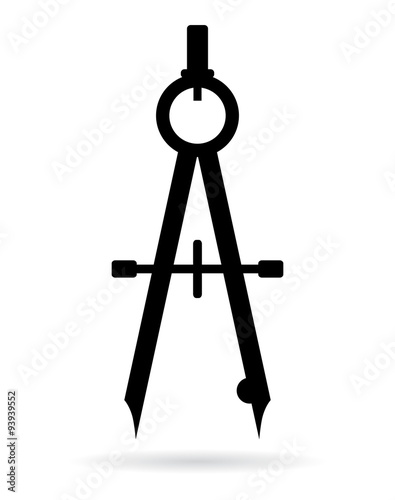 Bow drawing compass icon