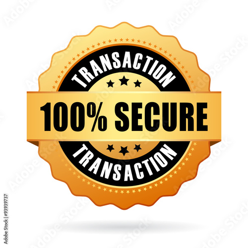100 secure transaction icon