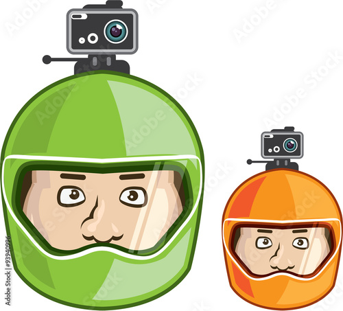 Helmet Camera color vector