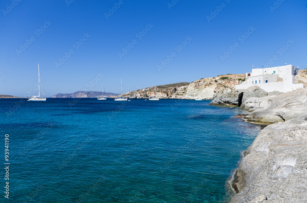 Amazing sea in Kimolos island, Cyclades, Greece