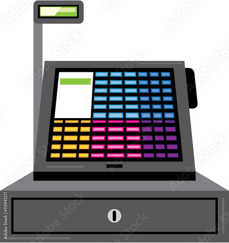 Cash Register Touch screen vector