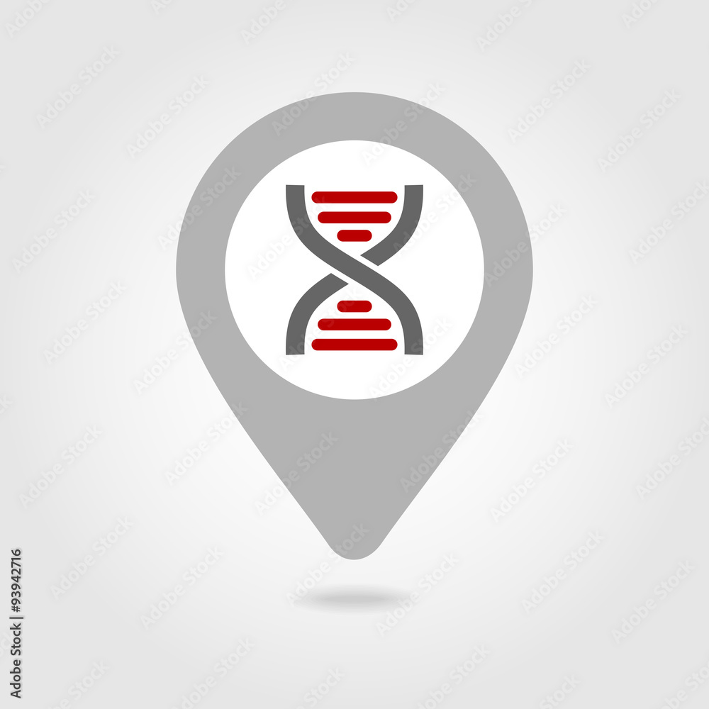 DNA map pin icon DNA map pin icon