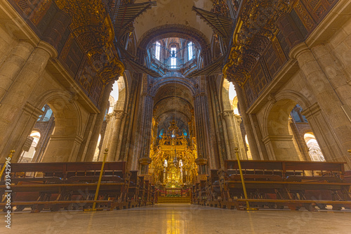 Early one morning in an empty Cathedral de Santiago de Compostela