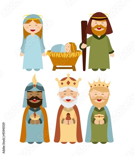 Christmas manger characters