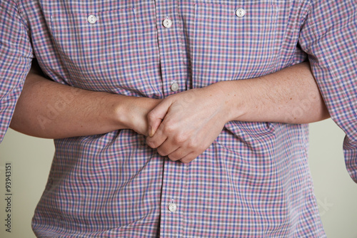 Photography Close Up Of Woman Demonstrating Heimlich Maneuver In First Aid C