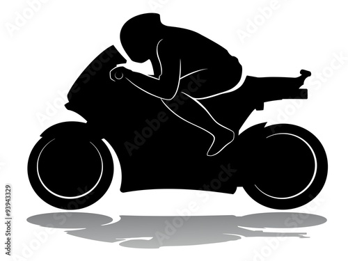 motorbike racer, vector illustration