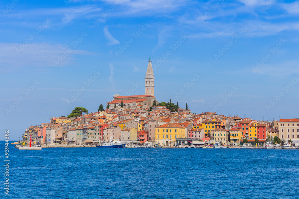 Rovinj, beautiful old town in Istria of Croatia, Europe.