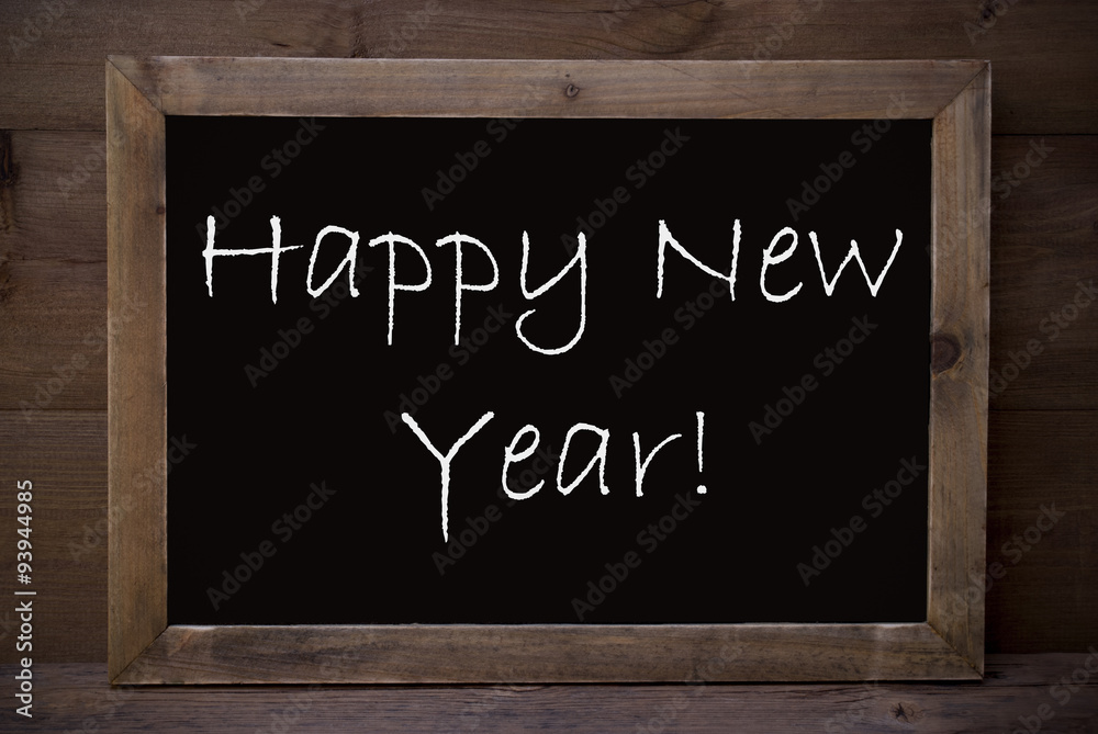 Fototapeta premium Chalkboard With Happy New Year
