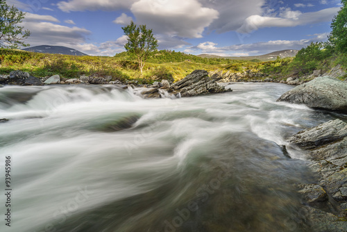 A stream running through Dovrefjell National Park, Norway