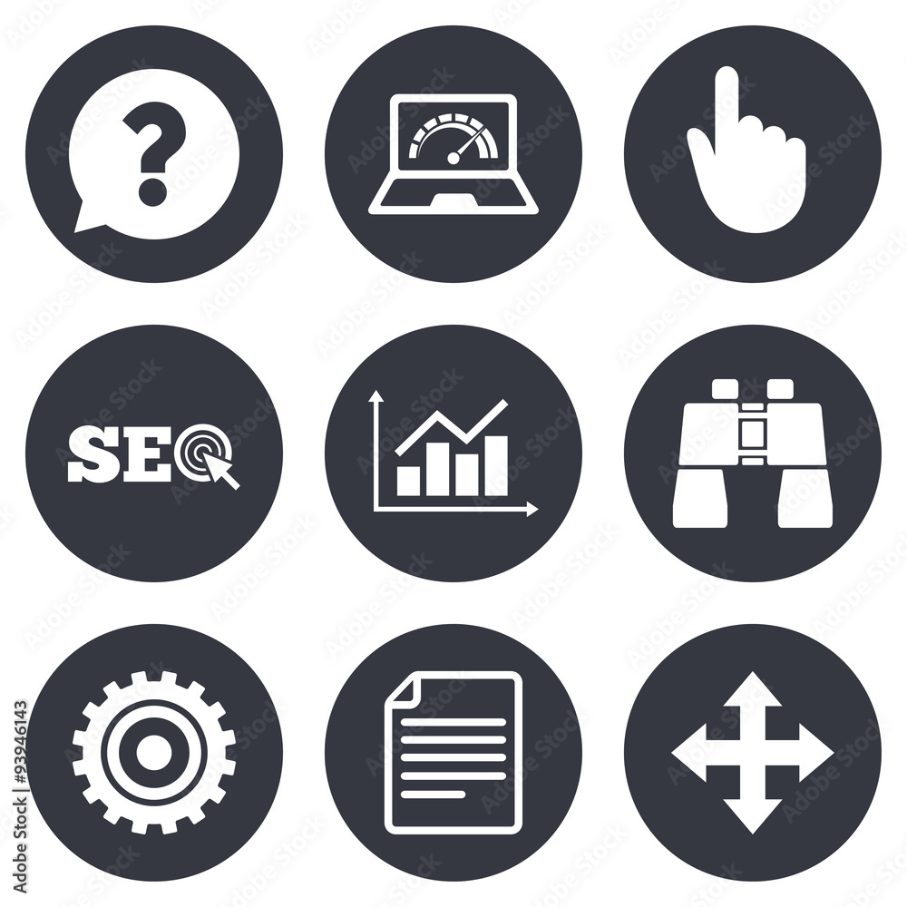 Internet, seo icons. Analysis chart sign. Internet, seo icons. Analysis chart sign.