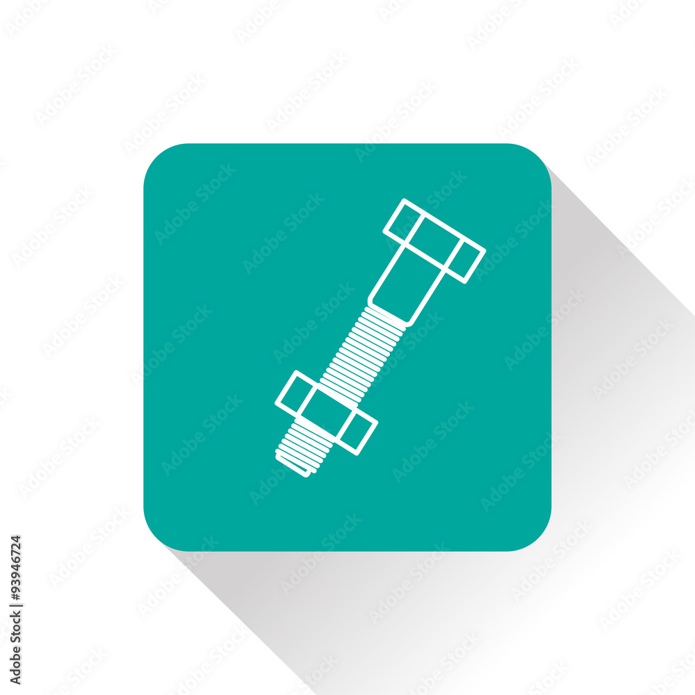 Bolt and nut icon, vector illustration Bolt and nut icon, vector illustration