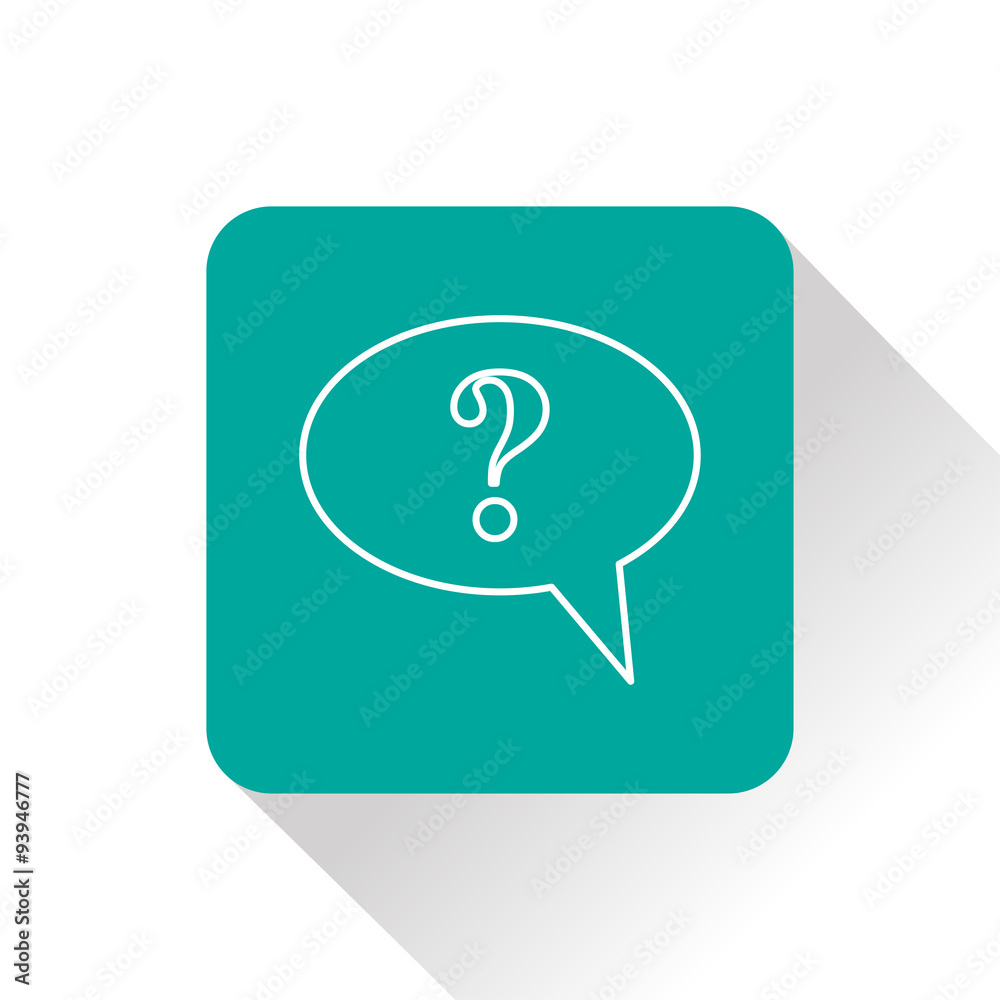 Icon of speech bubble with question mark, vector illustration Icon of speech bubble with question mark, vector illustration