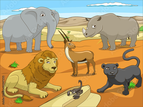 Educational game for children African savannah