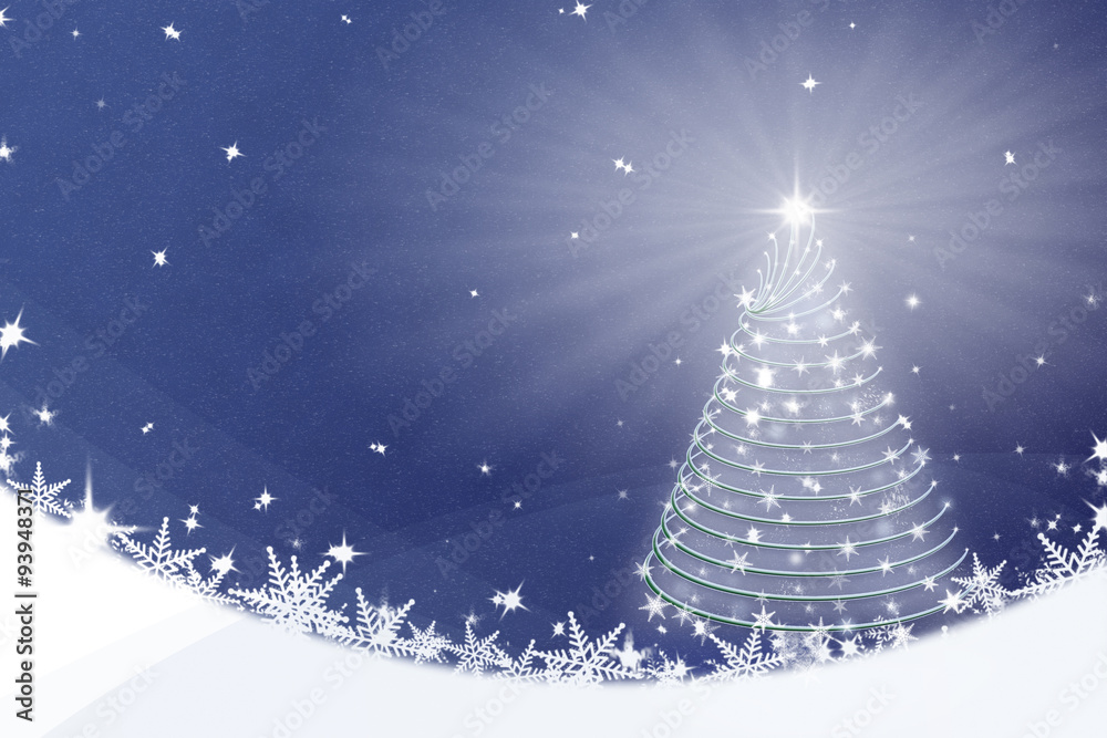 Magic Christmas tree background illustration Magic Christmas tree background illustration