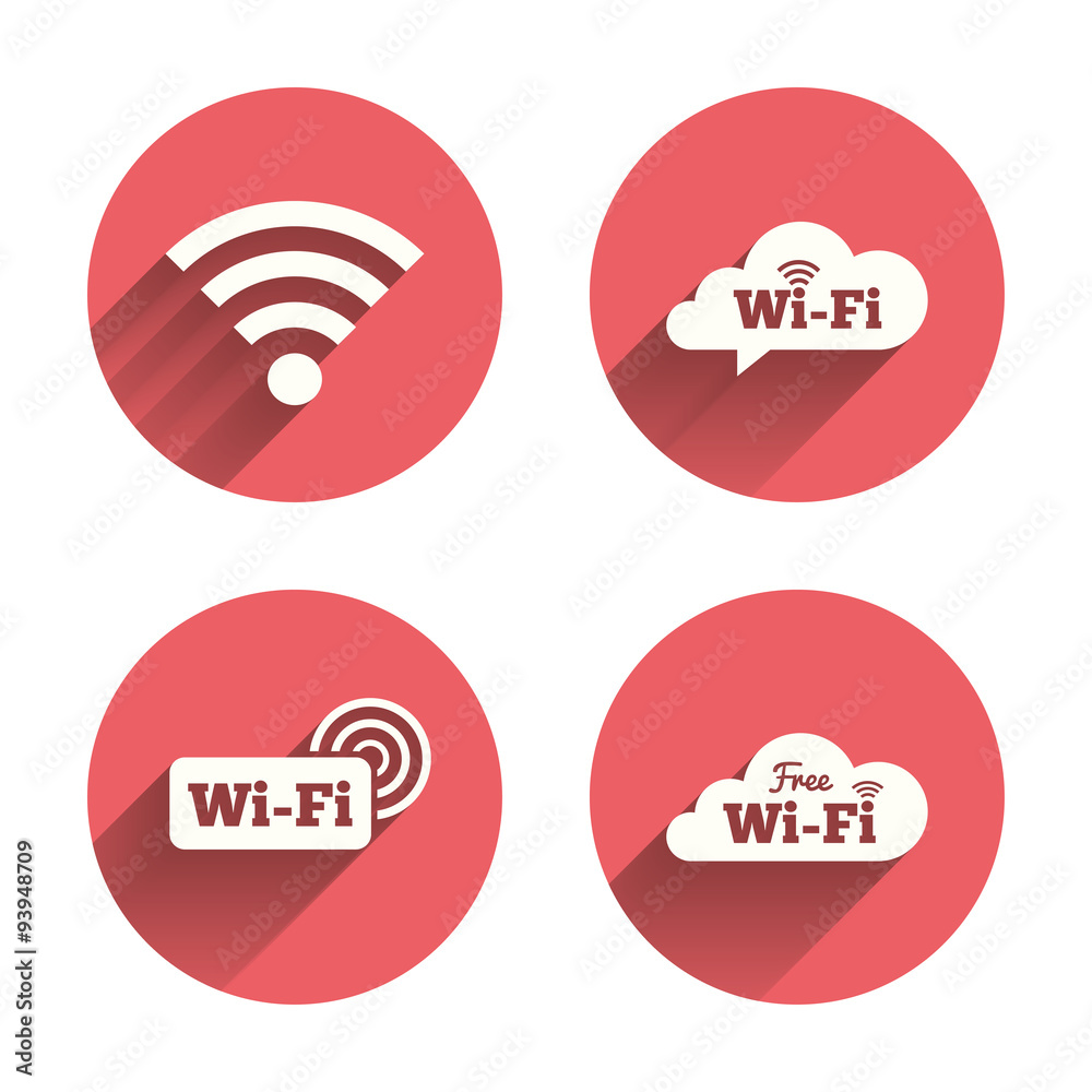 Wifi Wireless Network icons. Wi-fi speech bubble Wifi Wireless Network icons. Wi-fi speech bubble