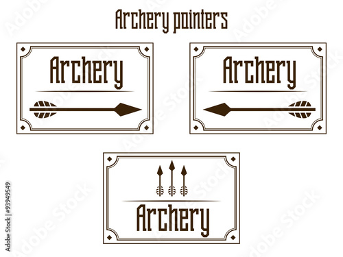 Pointers archery vector illustration