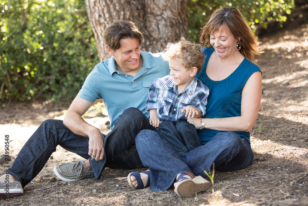 Happy young family