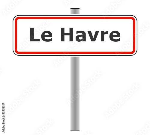 Photography Le Havre sur un panneau de ville