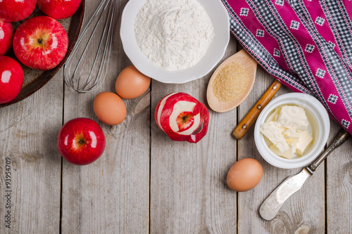 Ingredients for apple pie